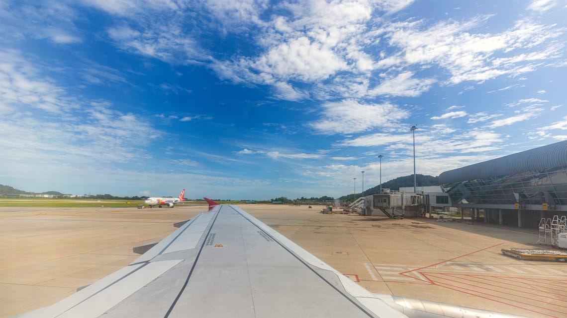 Penang Airport's Clear Blue Sky
