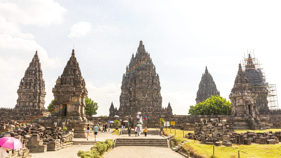 Approaching Candi Prambanan